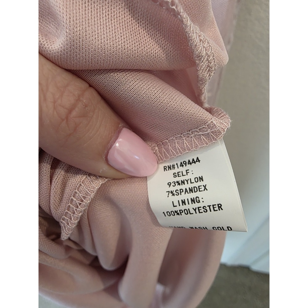 Ember Mauve Pink Boho Burnout Dress Sz M Lined Milkmaid Garden Fairy Coquette - Picture 5 of 8